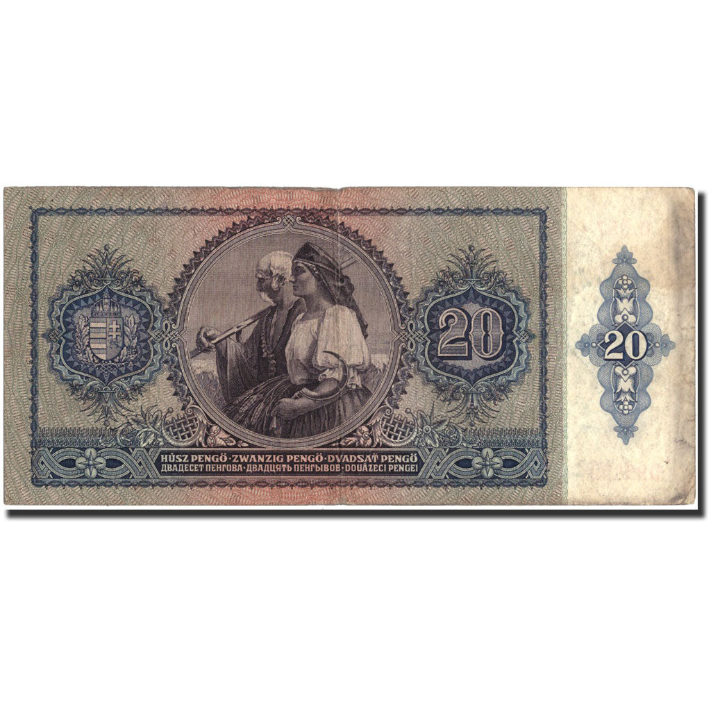 Geldschein, Ungarn, 20 Pengö, 1941, 1941, KM:109, SS