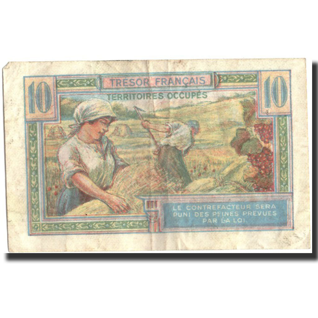 Francja, 10 Francs, 1947 French Treasury, 1947, 1947, EF(40-45), Fayette:VF30.1