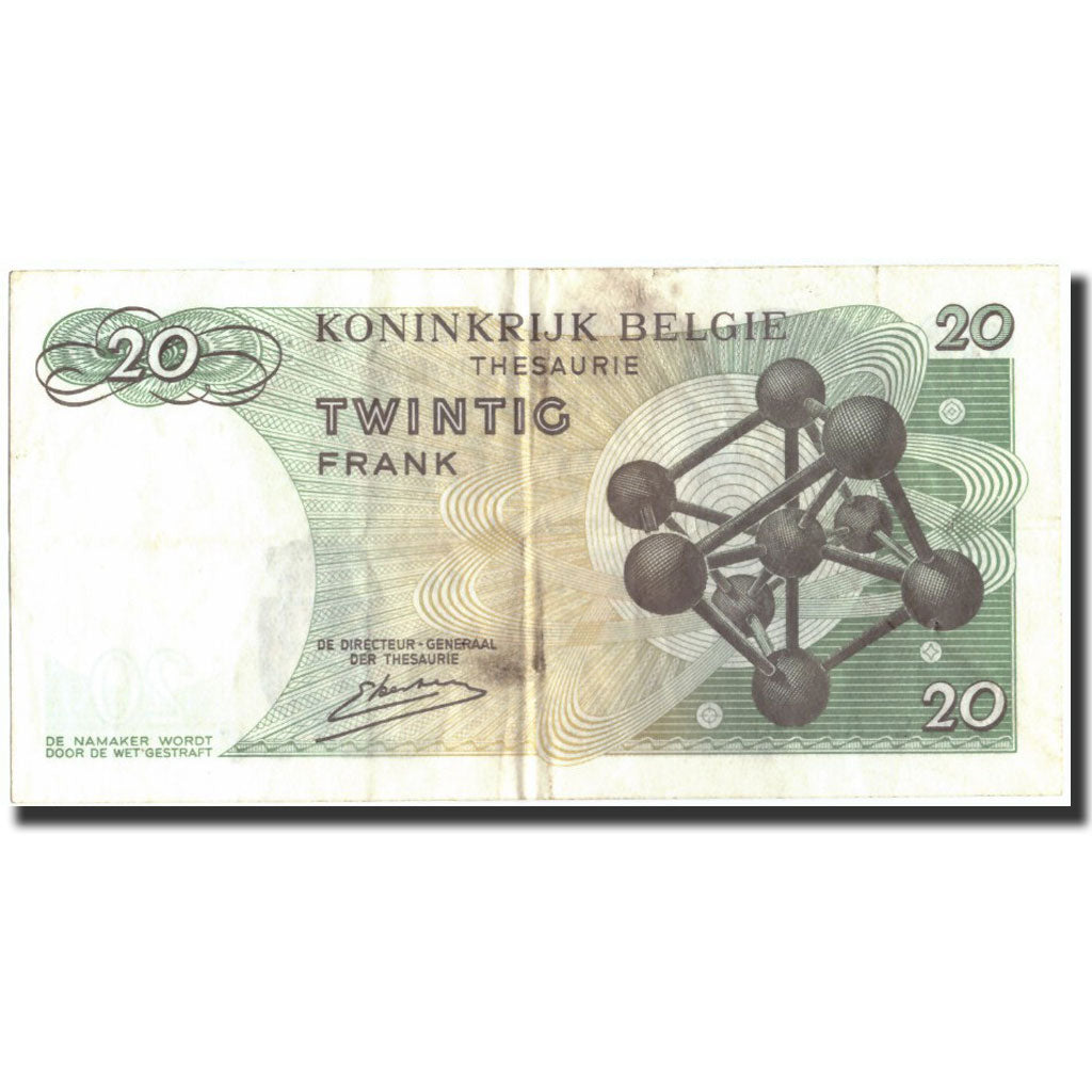 Banknote, Belgium, 20 Francs, 1964, 1964-06-15, KM:138, VF(30-35)