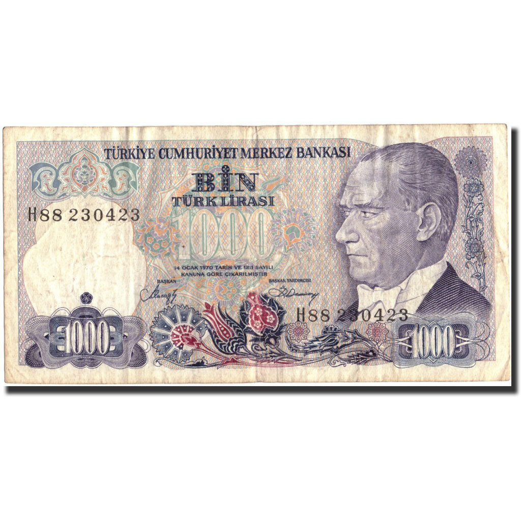 Billete, 1000 Lira, 1986, Turquía, 1986, KM:196, BC+