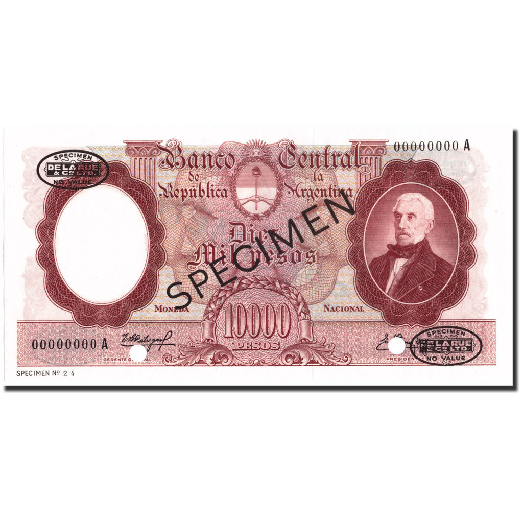 Argentina, 10,000 Pesos, Specimen, UNC 64, PMG