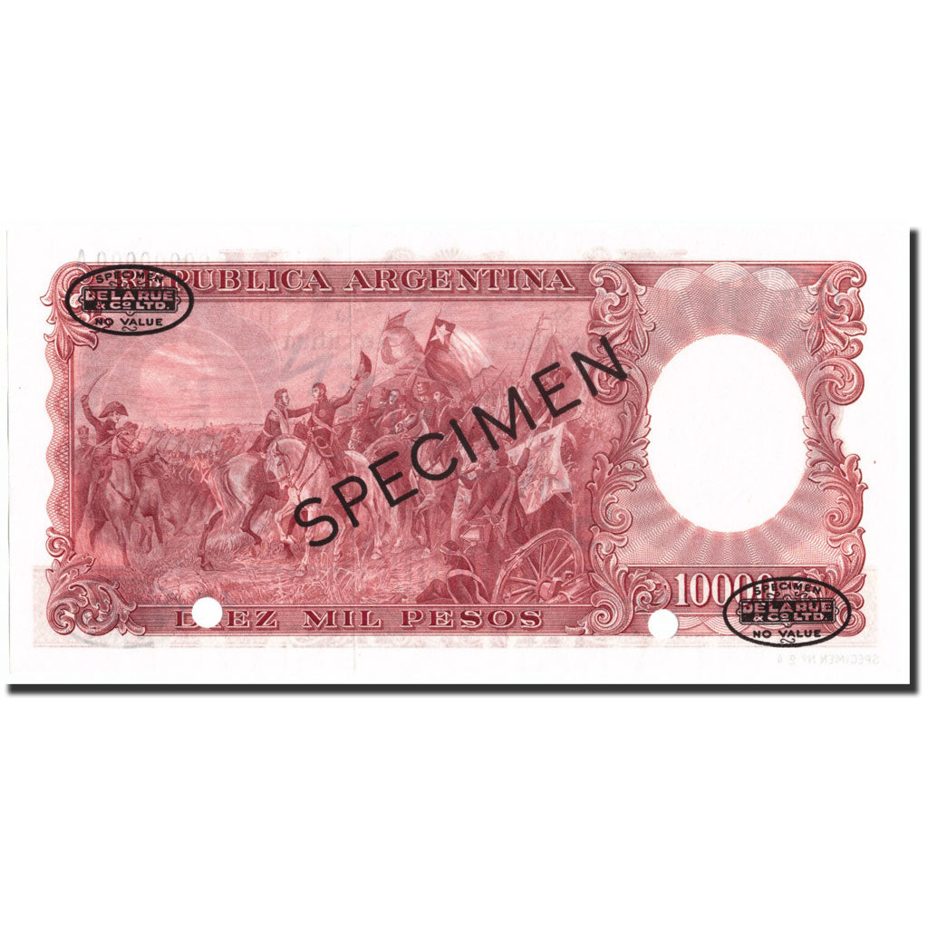 Argentina, 10,000 Pesos, Specimen, UNC 64, PMG