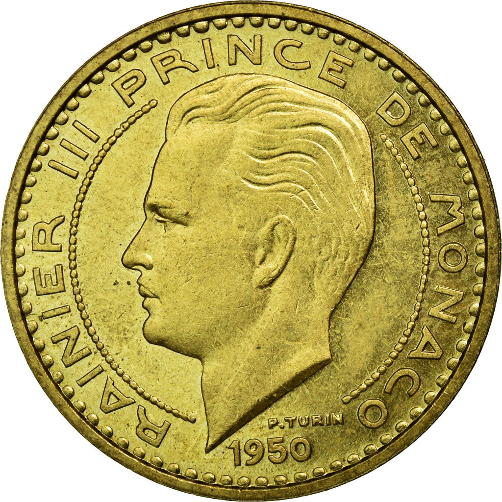 Münze, Monaco, 50 Francs, 1950, STGL, Aluminium-Bronze, Gadoury:141