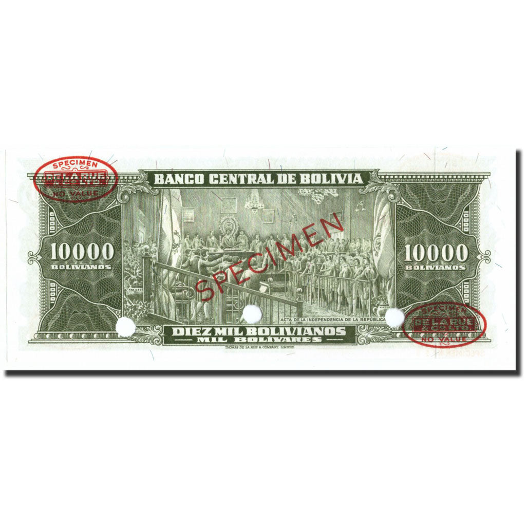Bolivia, 10,000 Bolivianos, Specimen, UNC 64, PMG