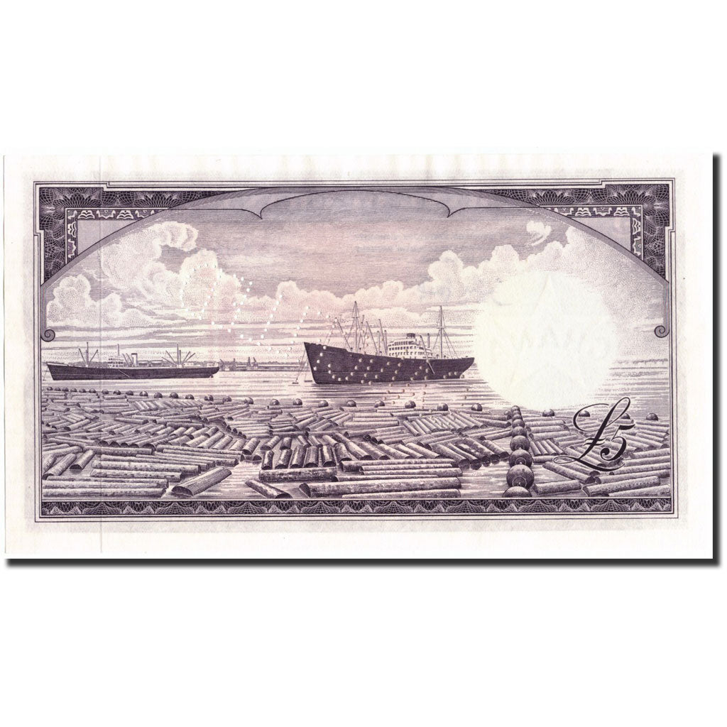 Ghana, 5 Pounds, 1958-07-01, Specimen, UNC 64, PMG