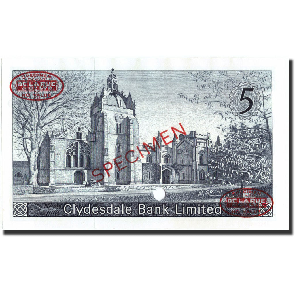 Biljet, Schotland, 5 Pounds, 1963, 1963-09-02, Specimen, KM:196, NIEUW