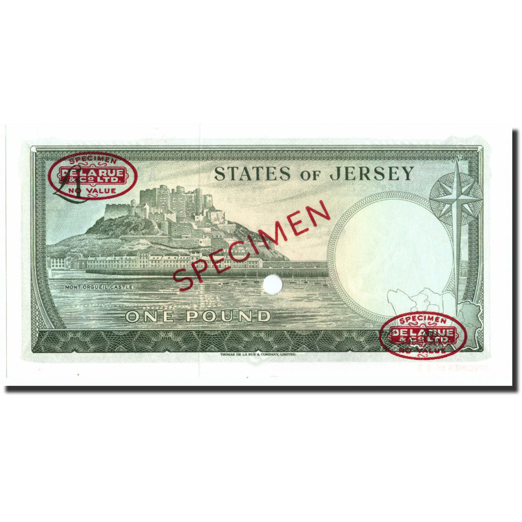 Jersey, 1 Pound, Specimen, UNC 64, PMG