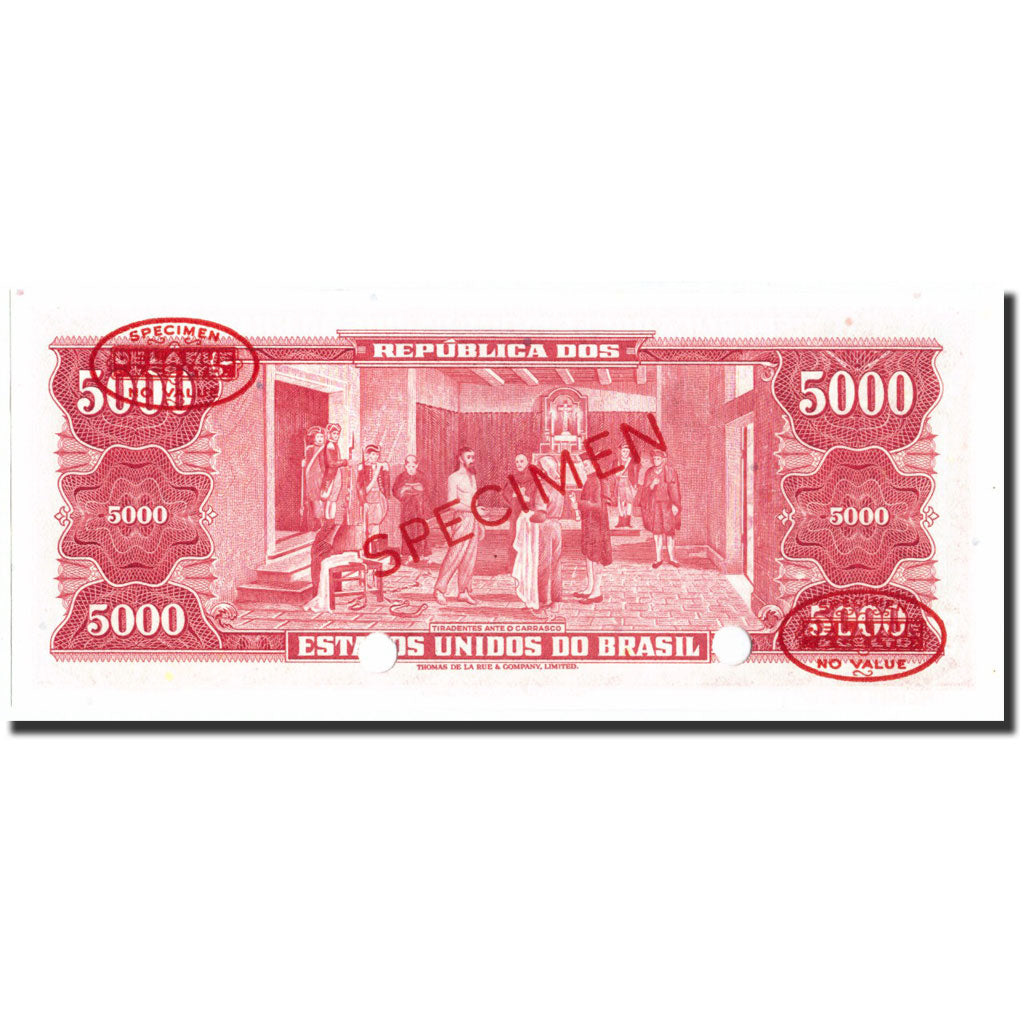 Brasile, 5000 Cruzeiros, Specimen, FDS