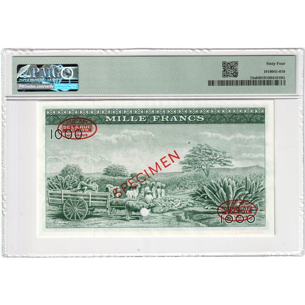 Banknote, Guinea, 1000 Francs, 1960-03-01, Specimen TDLR, KM:15s, UNC(65-70)