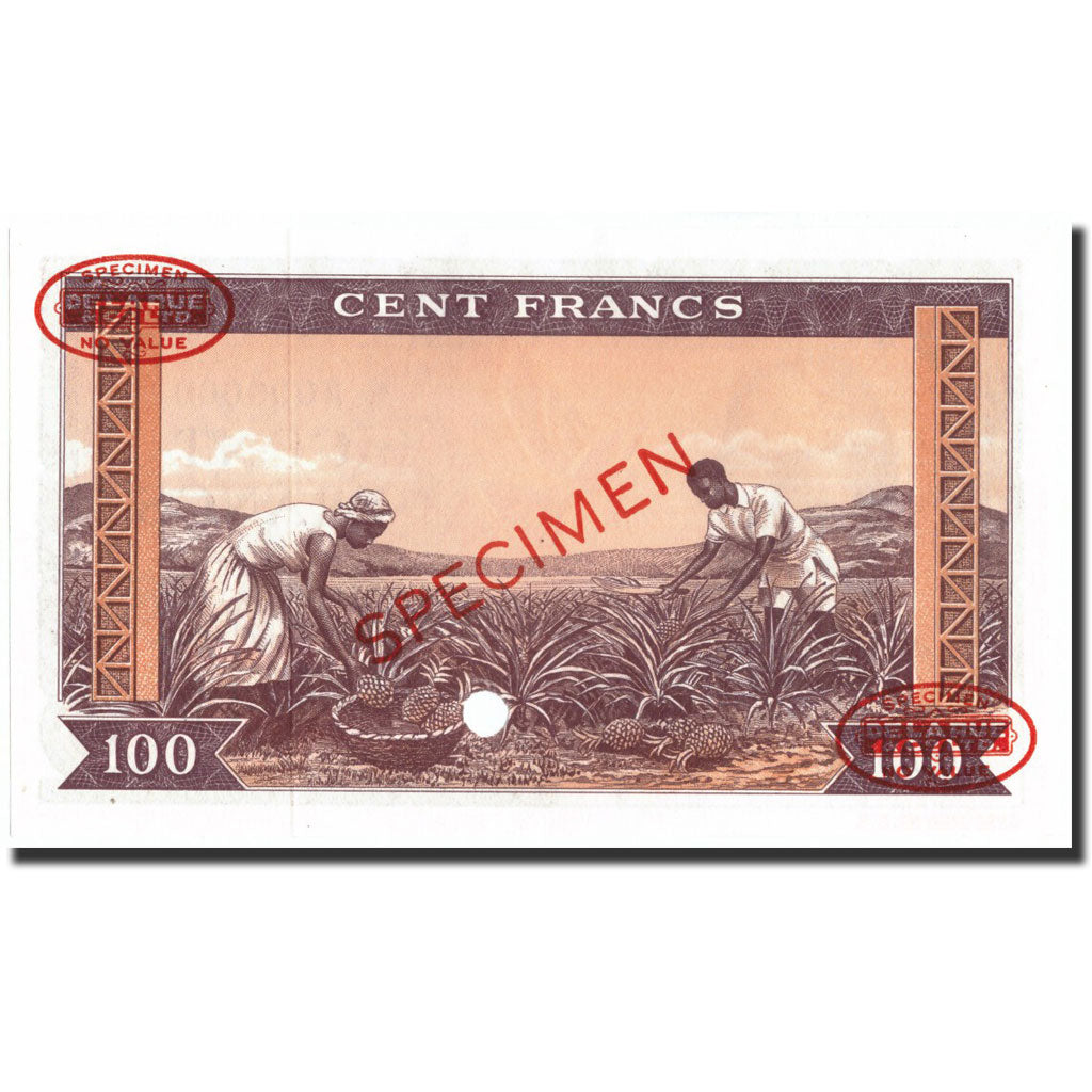 Guinea, 100 Francs, 1960-03-01, Specimen, UNC 64, PMG
