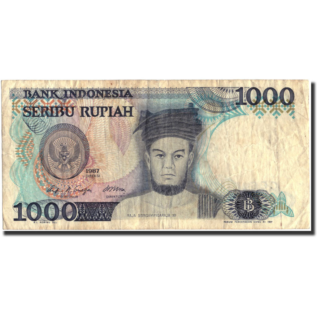 Billet, Indonésie, 1000 Rupiah, 1987, 1987, KM:124a, TB+