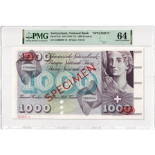 Biljet, Zwitserland, 1000 Franken, Specimen, KM:52s, NIEUW