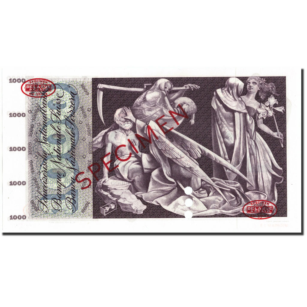 Geldschein, Schweiz, 1000 Franken, Specimen, KM:52s, UNZ