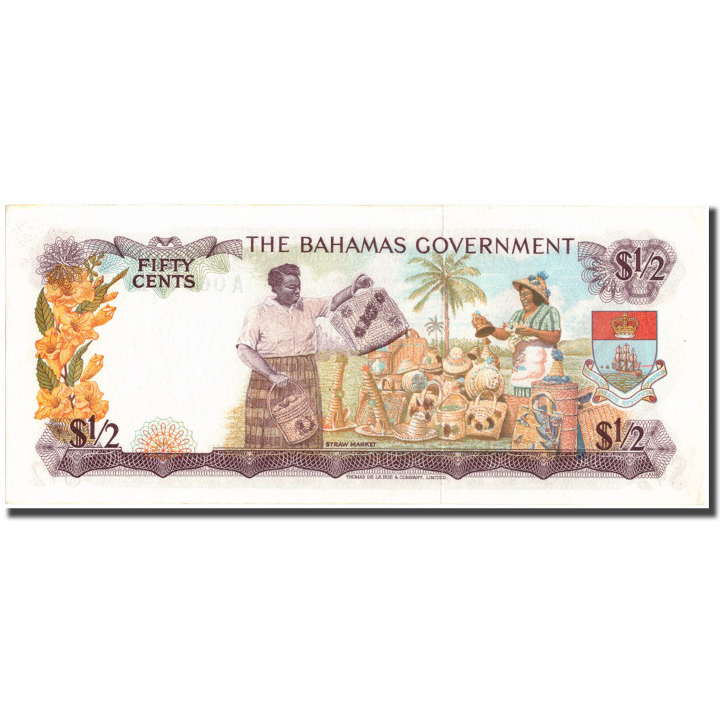 Biljet, Bahama's, 1/2 Dollar, KM:17a, SUP