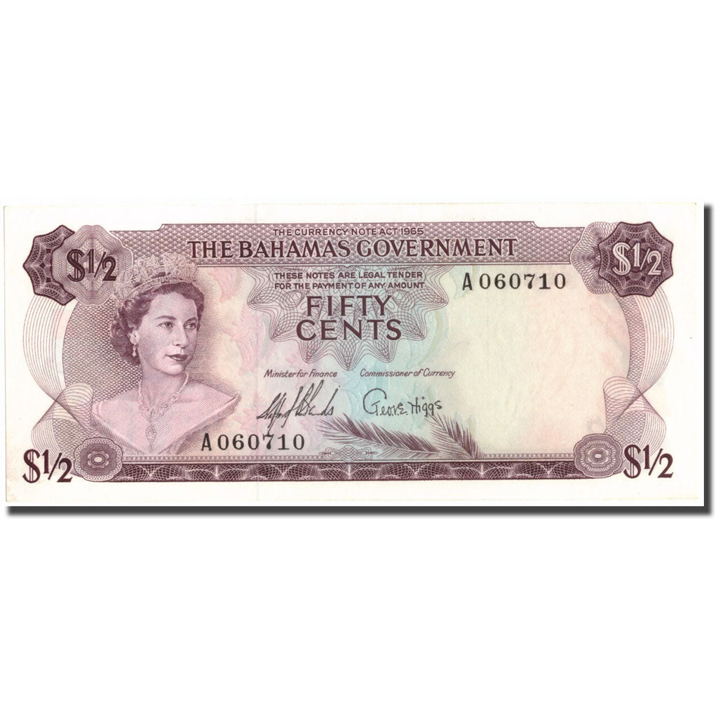 Billet, Bahamas, 1/2 Dollar, KM:17a, SUP+
