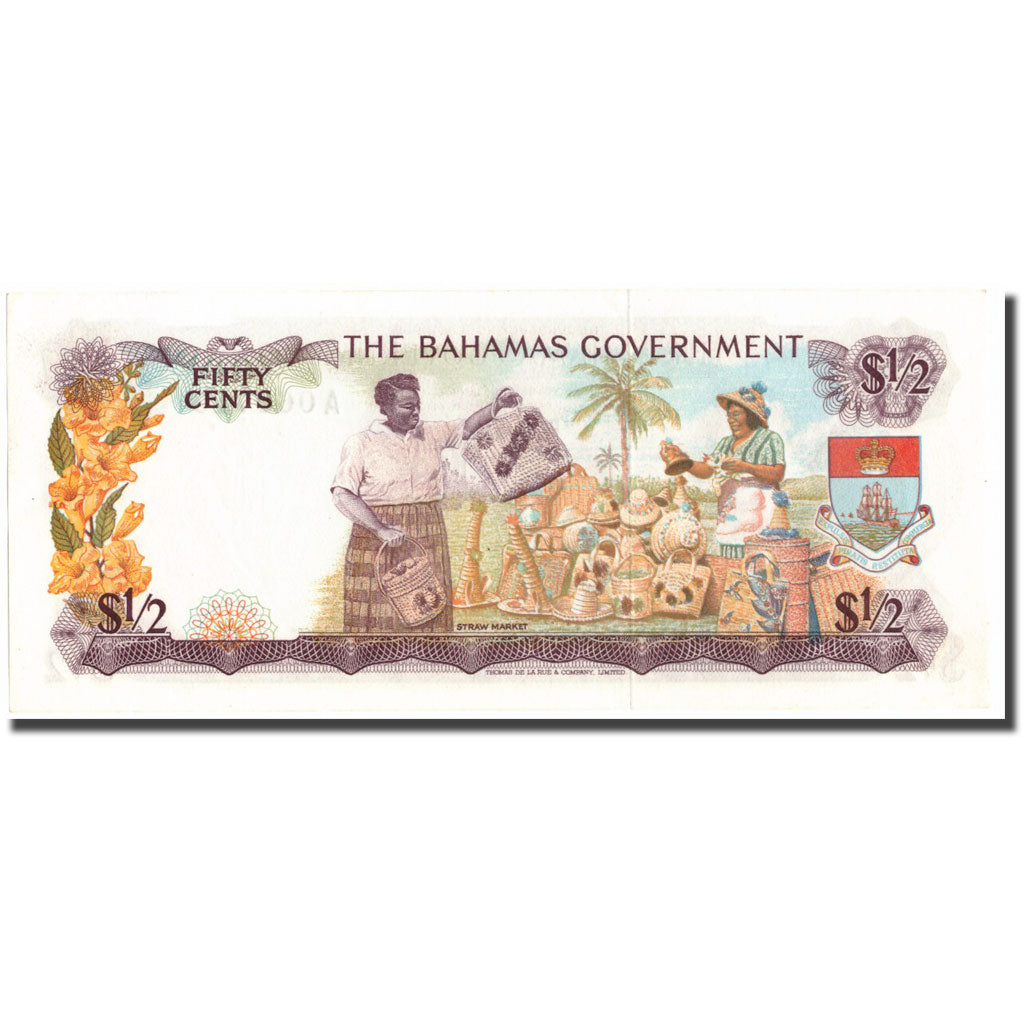Billet, Bahamas, 1/2 Dollar, KM:17a, SUP+