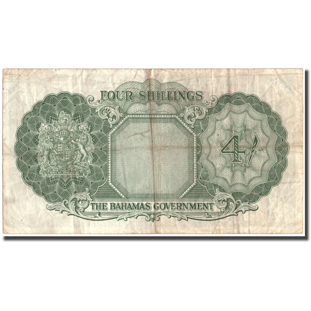 Biljet, Bahama's, 4 Shillings, undated (1923), KM:13b, TTB
