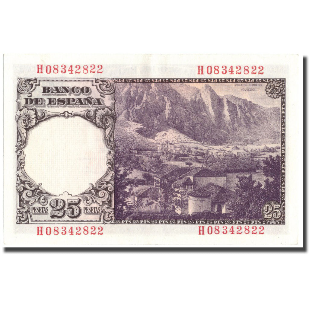 Geldschein, Spanien, 25 Pesetas, 1946, 1946-02-19, KM:130a, UNZ-