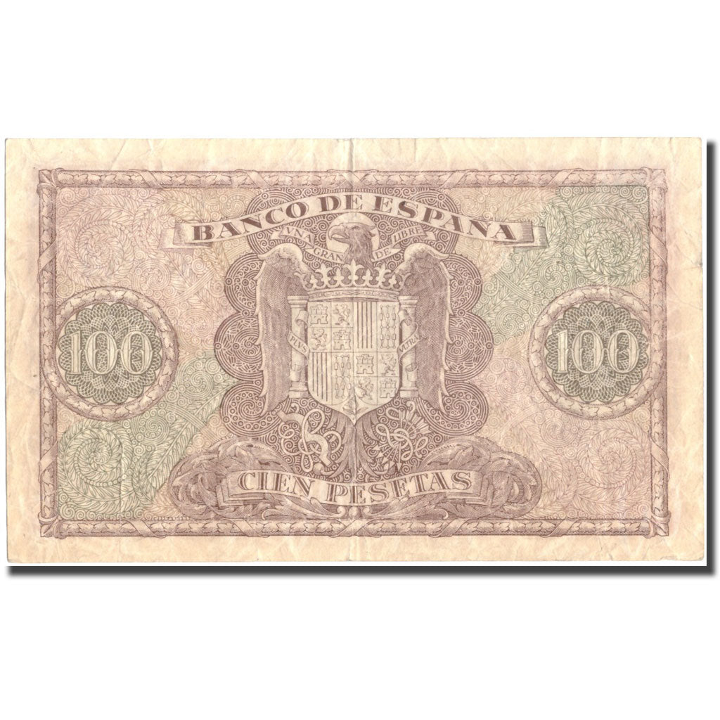 Geldschein, Spanien, 100 Pesetas, 1940, 1940-01-09, KM:118a, SS