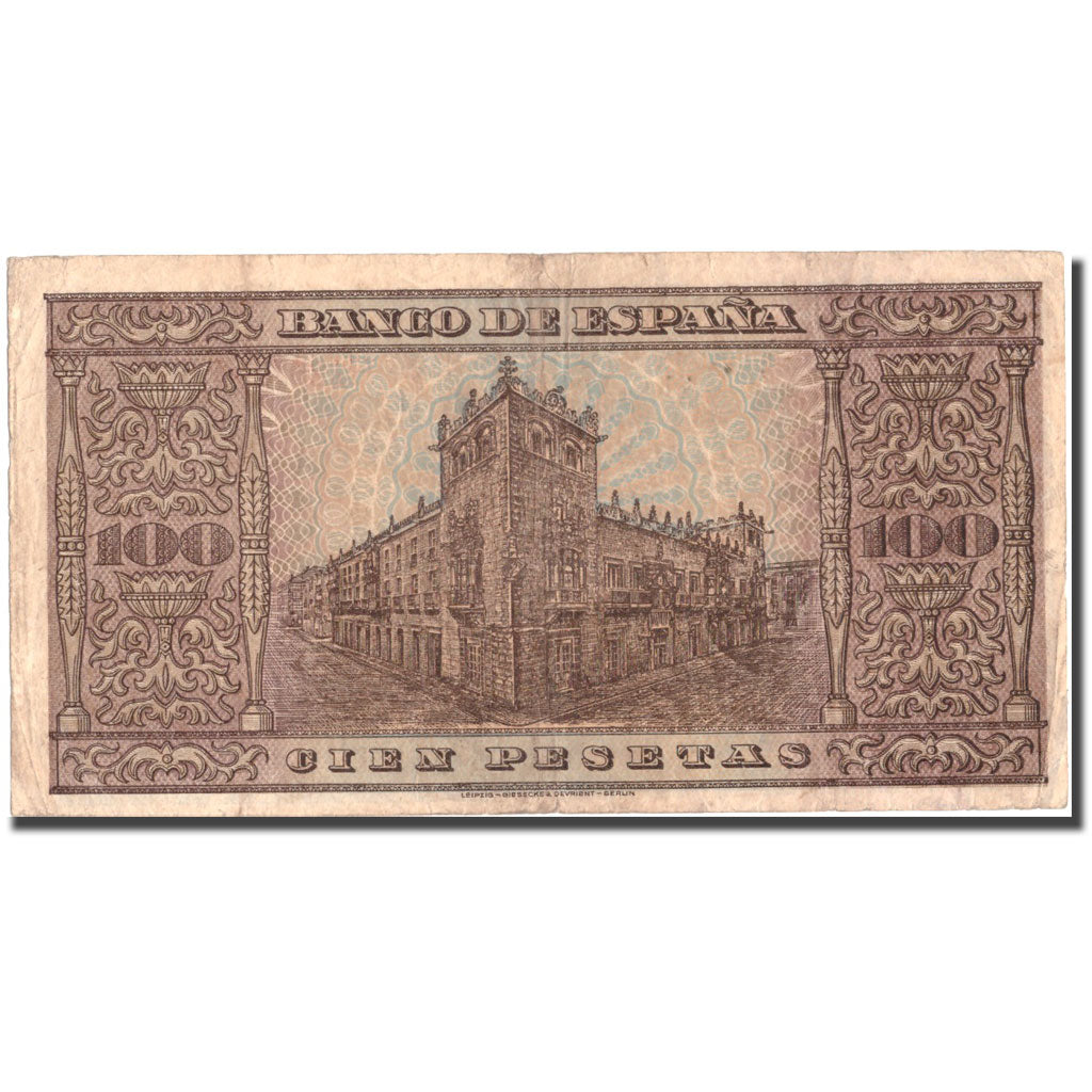 Billet, Espagne, 100 Pesetas, 1938, 1938-05-20, KM:113a, TTB