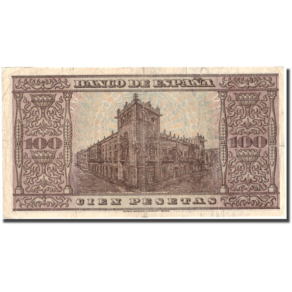 Banknot, Hiszpania, 100 Pesetas, 1938, 1938-05-20, KM:113a, EF(40-45)