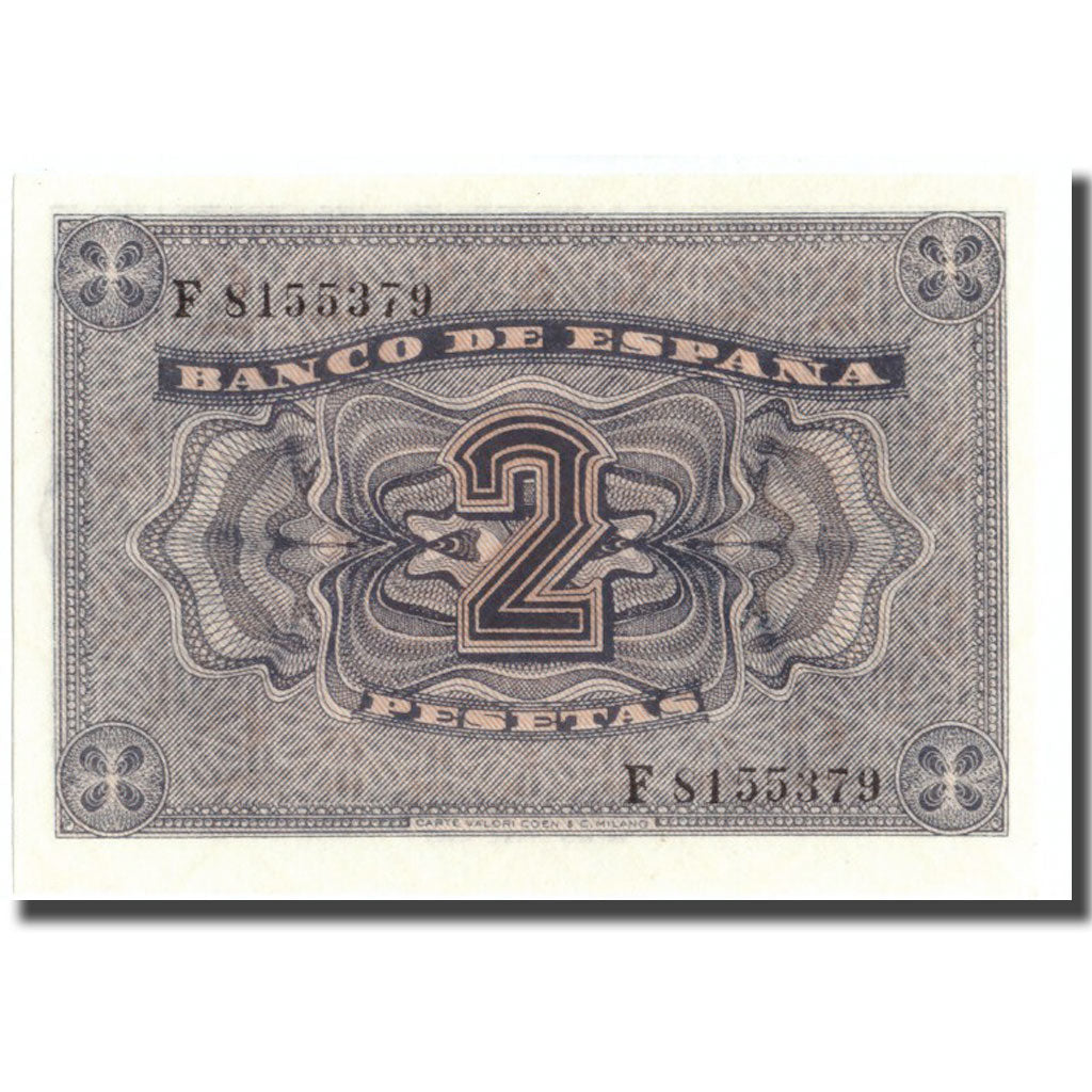 Banknote, Spain, 2 Pesetas, 1938, 1938-04-30, KM:109a, UNC(65-70)
