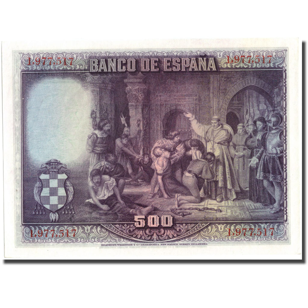Banknote, Spain, 500 Pesetas, 1928, 1928-08-15, KM:77a, UNC(63)