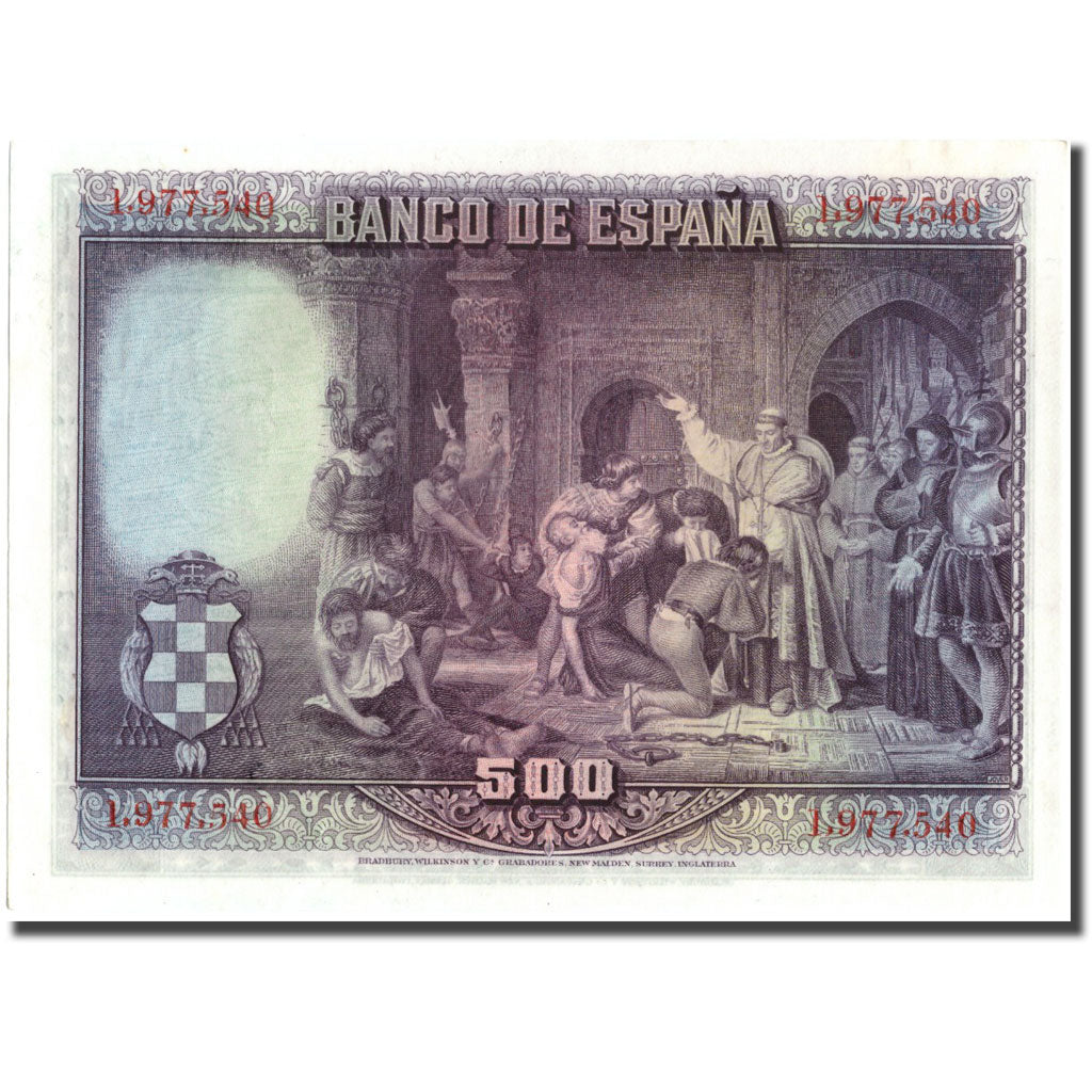 Biljet, Spanje, 500 Pesetas, 1928, 1928-08-15, KM:77a, SUP+