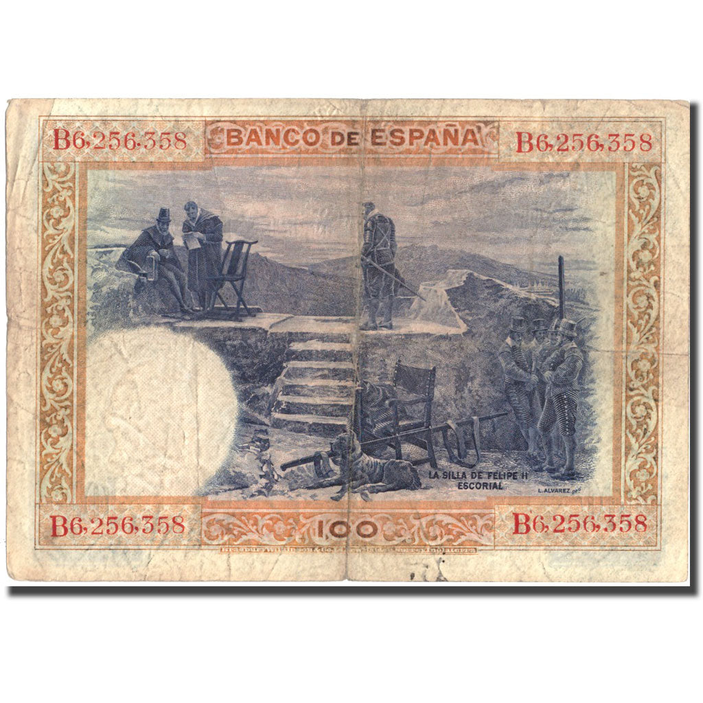 Banknote, Spain, 100 Pesetas, 1925, 1925-07-01, KM:69b, VF(30-35)