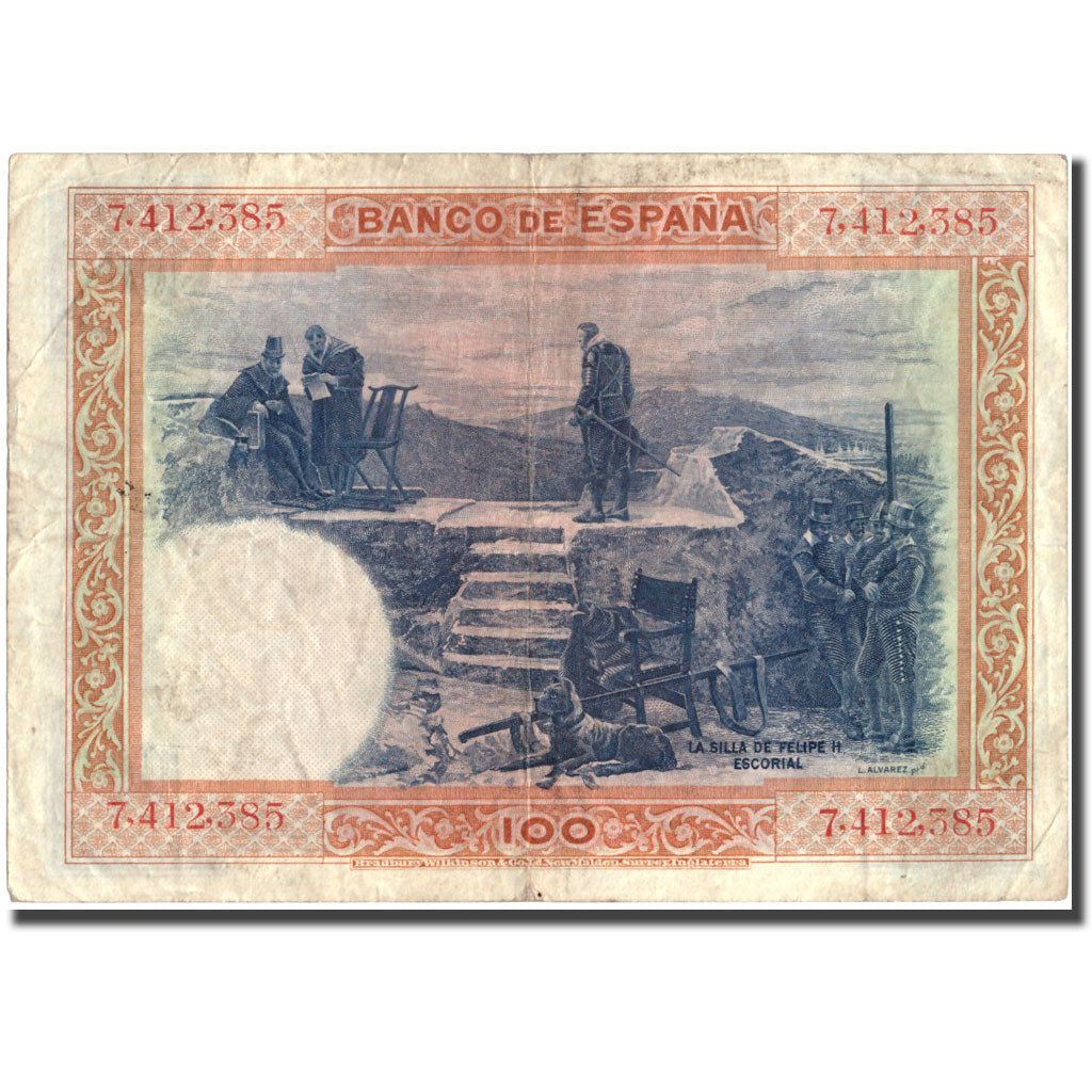 Banknote, Spain, 100 Pesetas, 1925, 1925-07-01, KM:69a, VF(30-35)