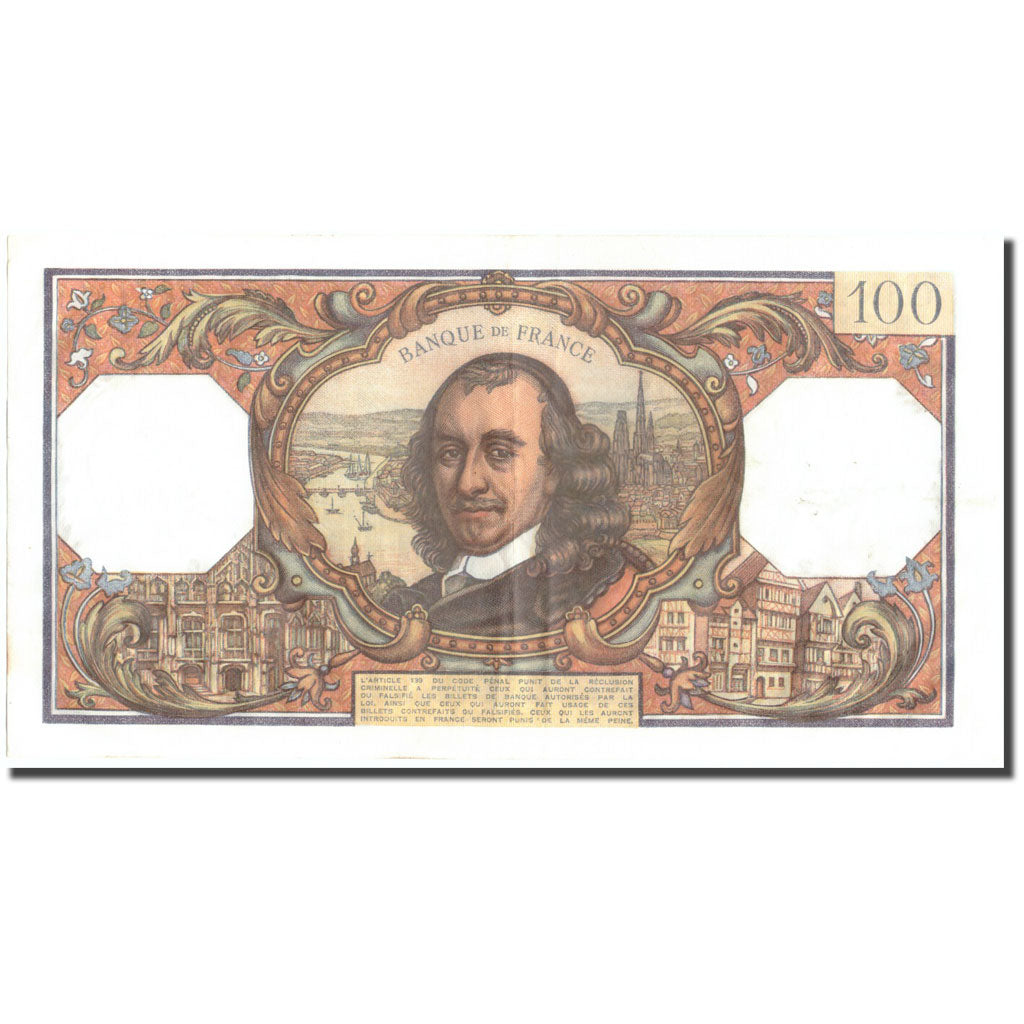 Francja, 100 Francs, Corneille, 1968, 1968-11-07, AU(55-58), Fayette:65.24