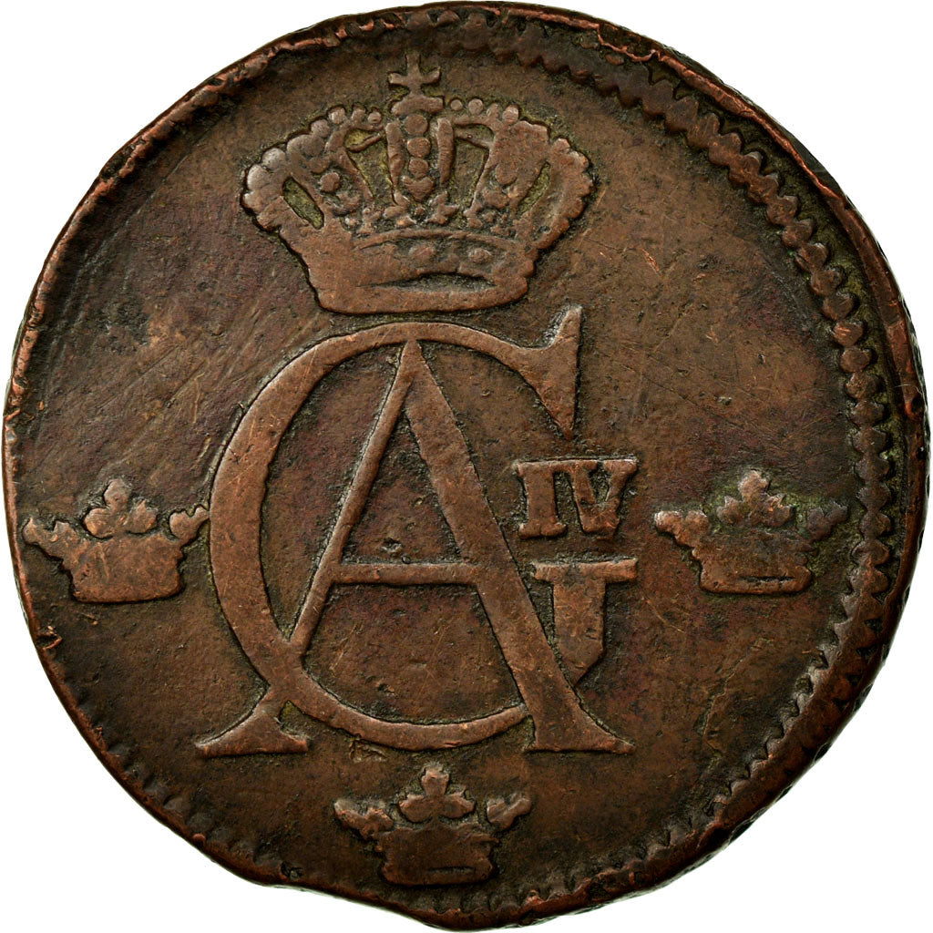 Coin, Sweden, Gustaf IV Adolf, 1/2 Skilling, 1807, VF(20-25), Copper, KM:565