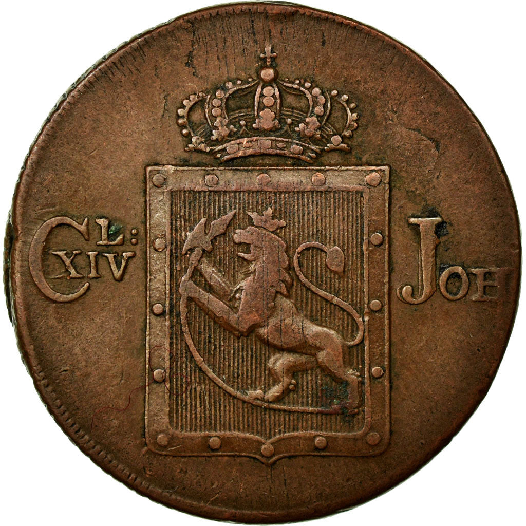 Noruega, Carl XIV Johan, Skilling, 1819, Cobre, EF(40-45)