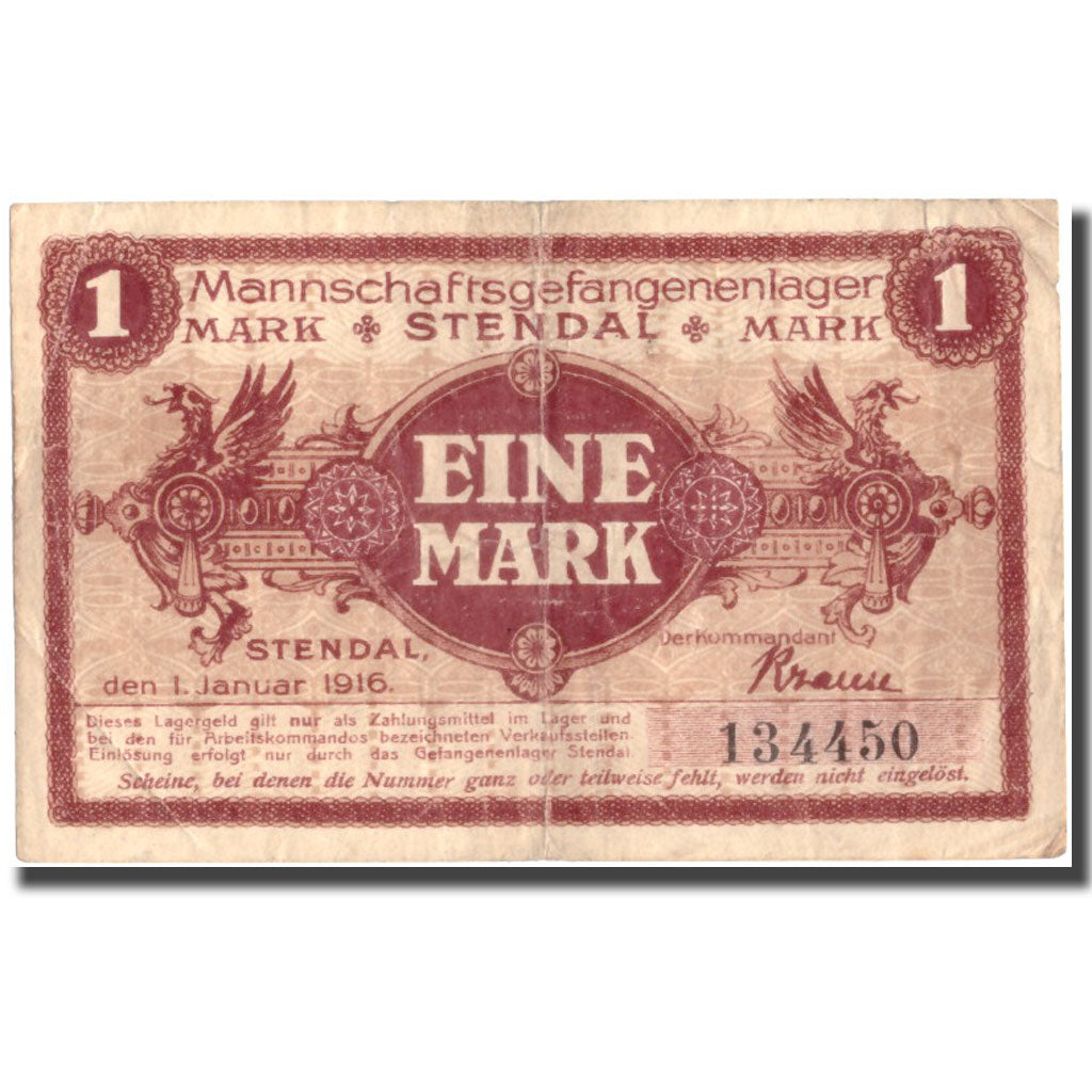 Banknote, Germany, 1 Mark, 1916, 1916-01-01, VF(30-35)
