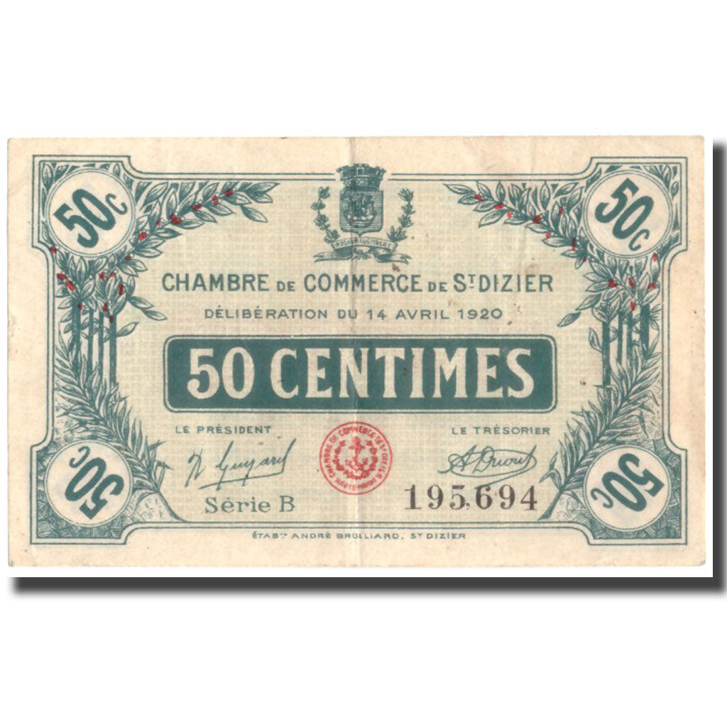 Frankreich, Saint-Dizier, 50 Centimes, 1920, VZ