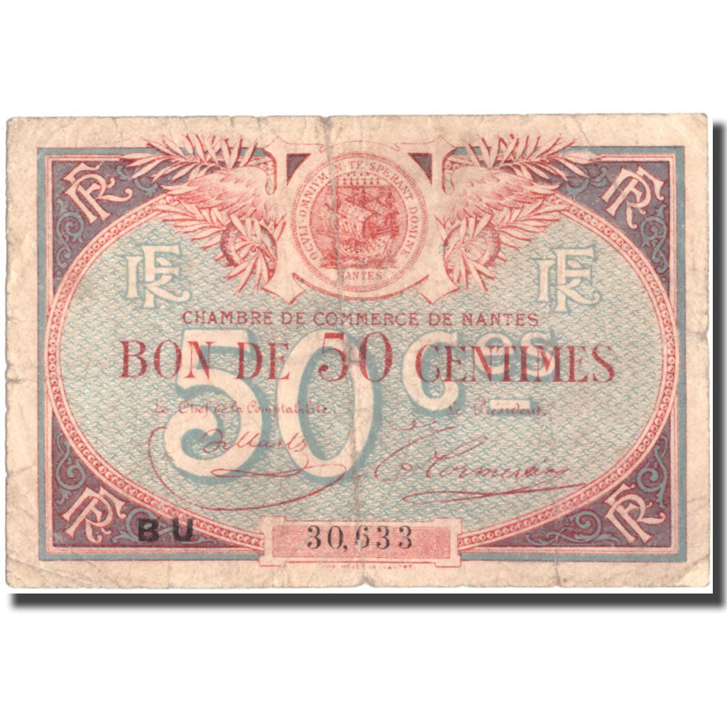 Frankreich, Nantes, 50 Centimes, 1918, SGE+, Pirot:88-3