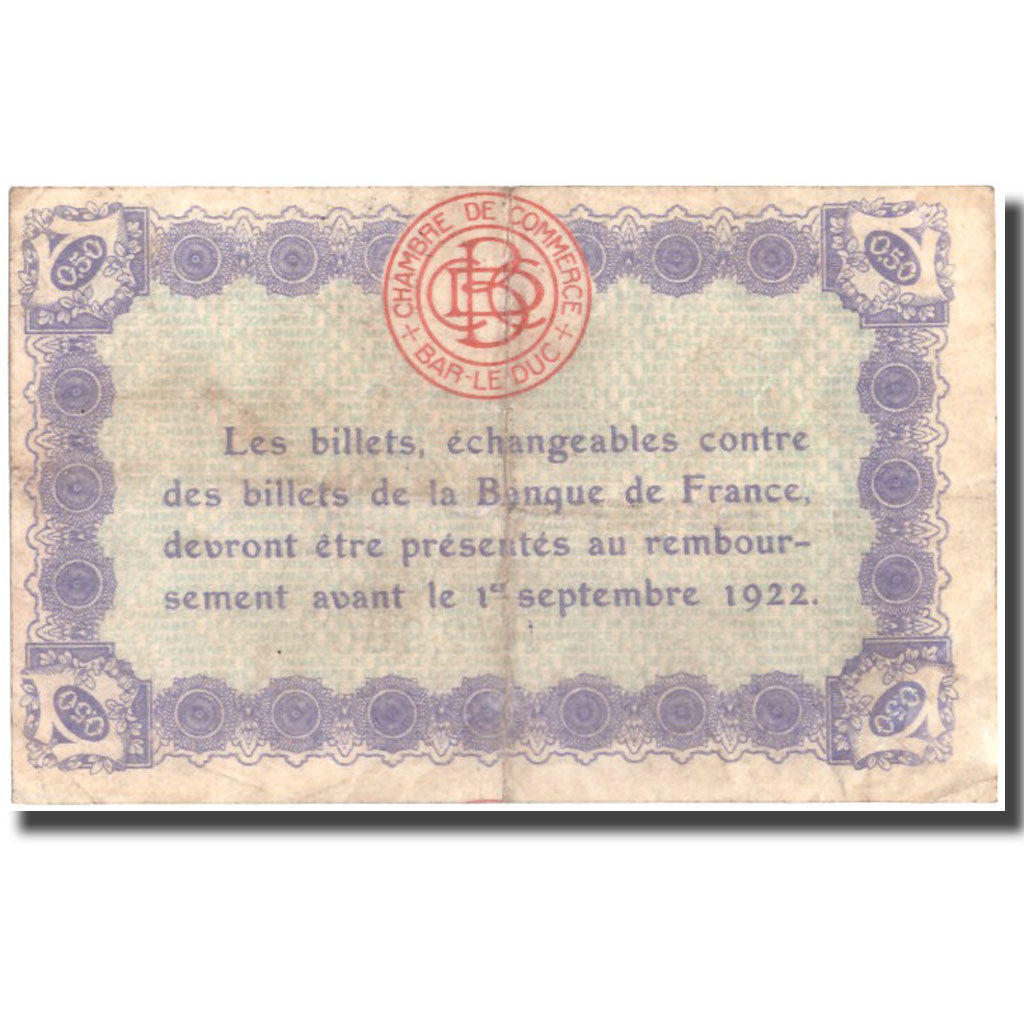 Frankreich, Bar-le-Duc, 50 Centimes, 1917, SS, Pirot:19-13