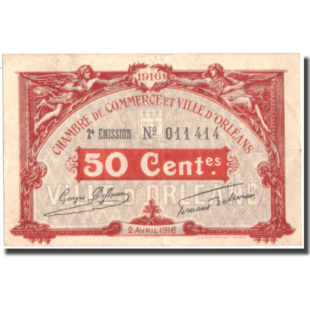 Francia, Orléans, 50 Centimes, 1916, BB+, Pirot:95-8