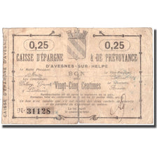 France, Avesnes-sur-Helpe, 25 Centimes, 1915, VG(8-10)