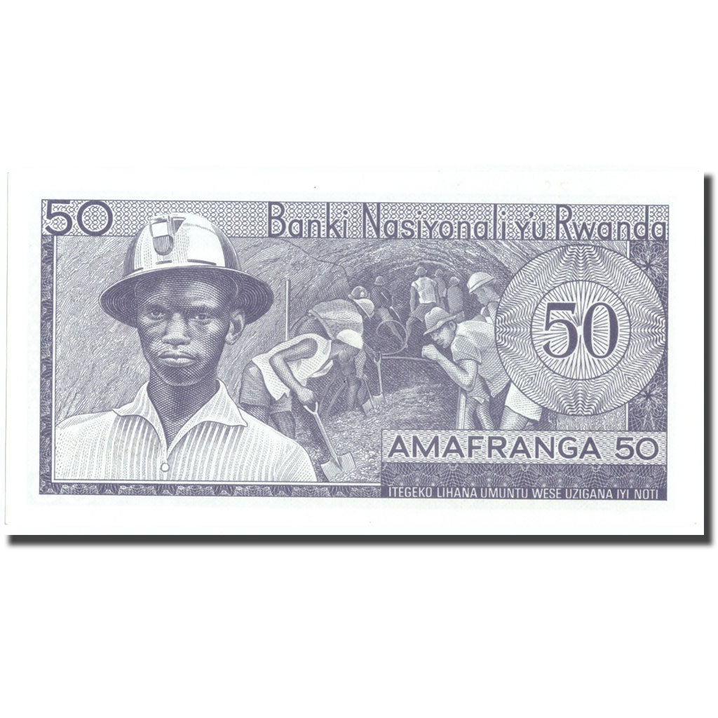 Banknote, Rwanda, 50 Francs, 1976, 1976-01-01, KM:7c, UNC(65-70)