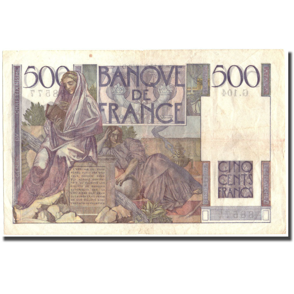France, 500 Francs, 500 F 1945-1953 ''Chateaubriand'', 1948, 1948-05-13