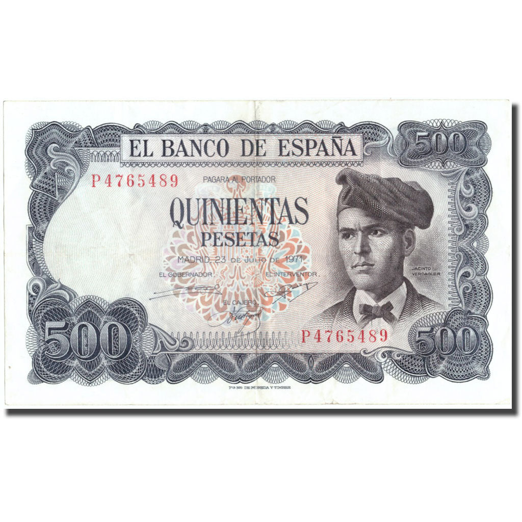 Banknot, Hiszpania, 500 Pesetas, 1973, 1973, KM:153a, EF(40-45)