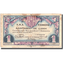 Banknote, Spain, Lleida, 1 Peseta, N.D, 1937, 1937, VF(20-25)