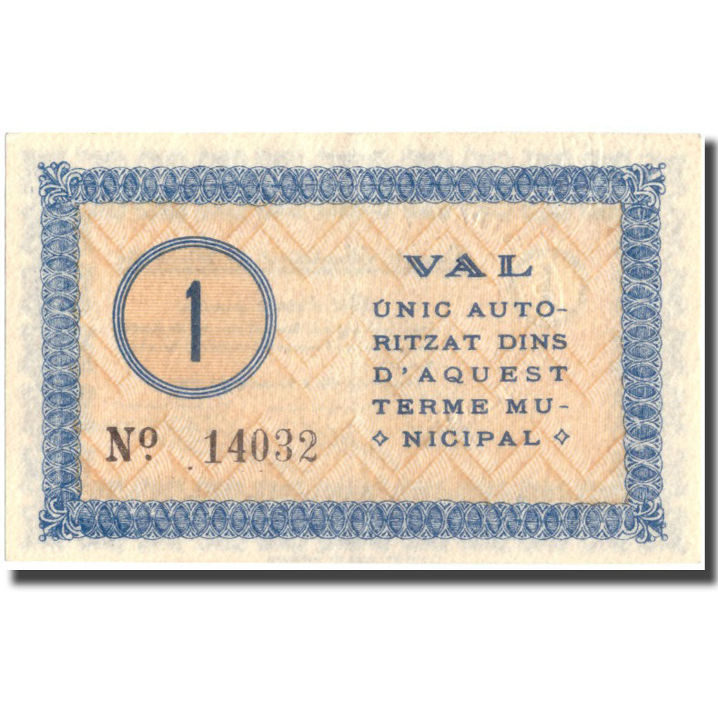 Banknote, Spain, 1 Peseta, GIRONELLA, 1937, UNC(60-62)