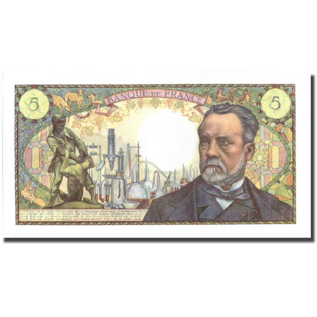 França, 5 Francs, 5 F 1966-1970 ''Pasteur'', 1969, 1969-09-04, UNC(64)