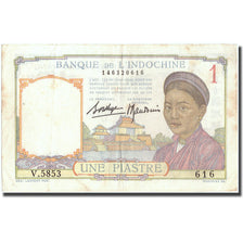 Banknote, FRENCH INDO-CHINA, 1 Piastre, Undated (1946), KM:54b, EF(40-45)