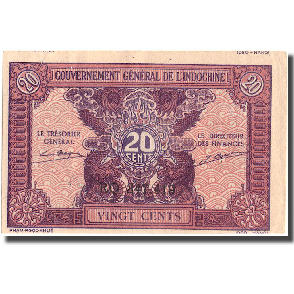 Banknote, FRENCH INDO-CHINA, 20 Cents, Undated (1942), KM:90, UNC(63)