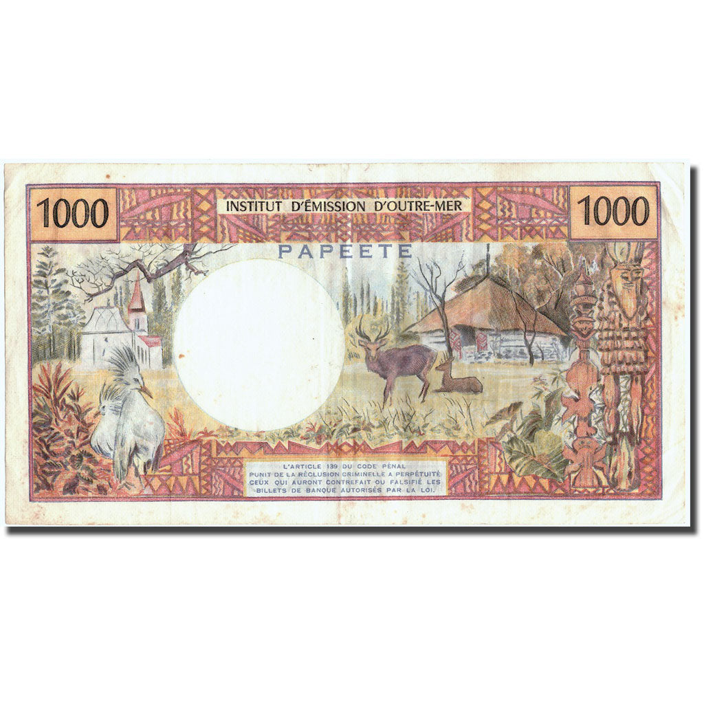 Banconote, Tahiti, 1000 Francs, Undated (1985), KM:27d, SPL-