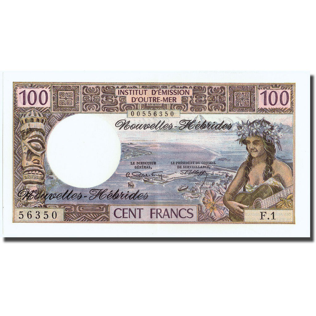 Biljet, Nieuwe Hebriden, 100 Francs, KM:18b, NIEUW