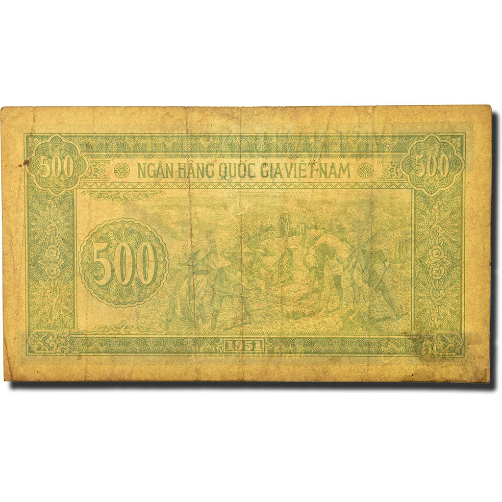 Billet, Viet Nam, 500 D<ox>ng, 1951, KM:64a, TB+